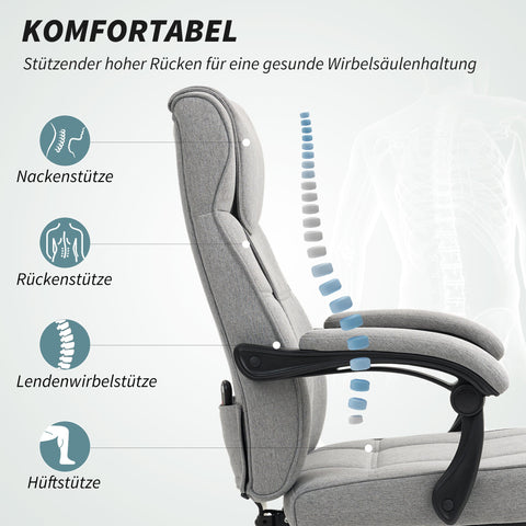 Rootz Ergonomic Office Chair - Massage Chair - Executive Seating - Ultimate Comfort - 70cm x 65cm x 107-117cm