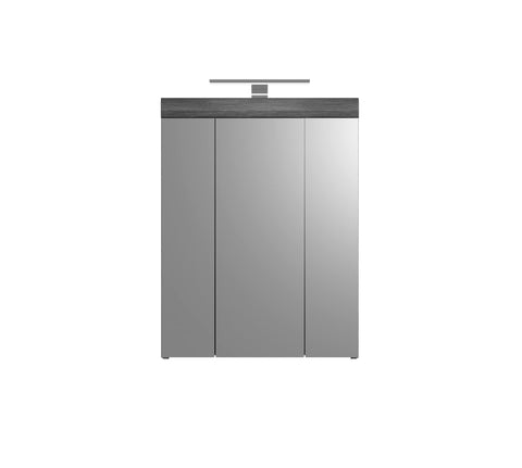 Rootz Mirror Cabinet Scout - Bathroom Furniture - Vanity - Smoke Silver Replica - 60 x 79 x 18 cm