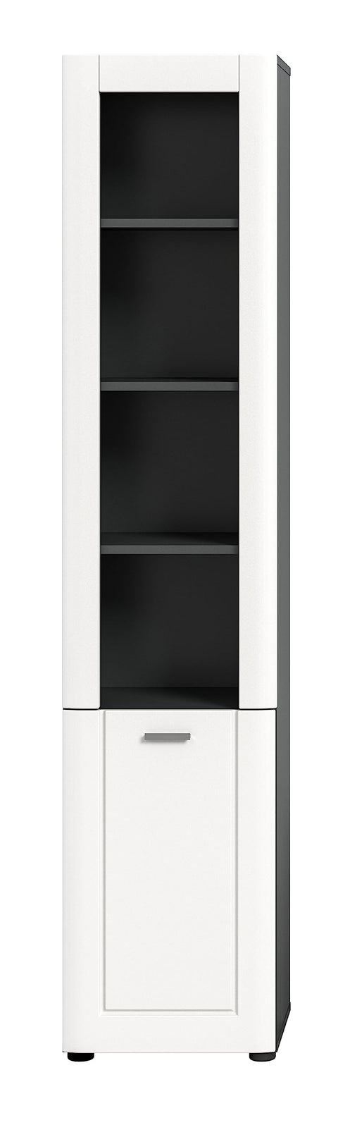 Rootz Lago Tall Cabinet - Bathroom Organizer - Closet - Wood Material - Gray - Approx. 40x188x34 cm