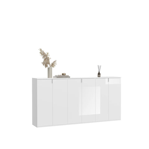 Rootz Wardrobe Organizer Set - Shoe Chest - Storage Solution - High-Gloss White - 183cm x 99cm