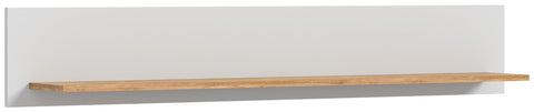 Rootz Wall Shelf - Wood - Gray - Wall Rack - Oak - Timeless Design - 150cm x 25cm x 22cm