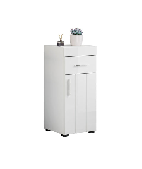Rootz Snow Bathroom Cabinet - Wood Material - White - Stylish Design - 80cm x 36cm x 32cm