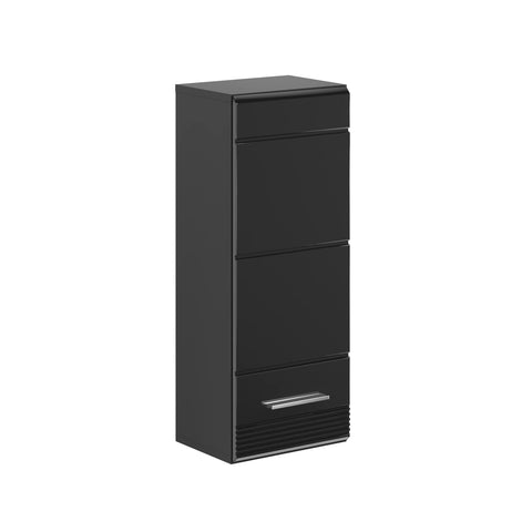 Rootz Bathroom Furniture Set - Black High Gloss - Matching Bathroom Set - 4-Piece Kit - Sleek Design - 60cm x 45cm x 90cm