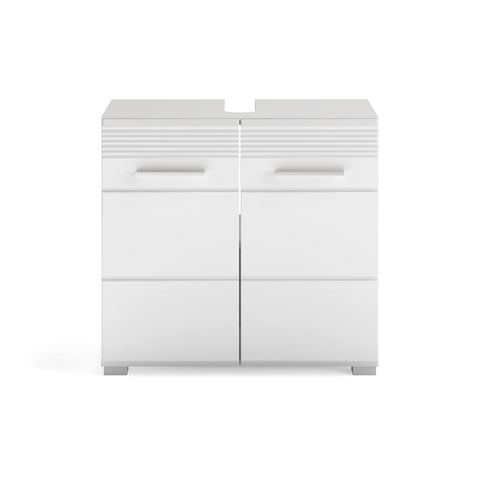 Rootz Bathroom Furniture Set - Sink Base Cabinet - Mirror Cabinet - Wood Material - White - Eco-Friendly - 120cm x 50cm x 180cm