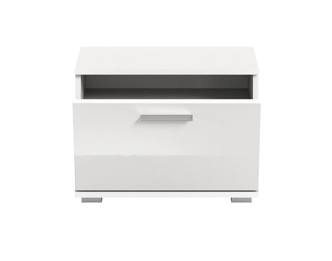Rootz Wardrobe - Prego Bench - White Glossy - Modular Storage - Sustainable - 55cm x 40cm x 37cm