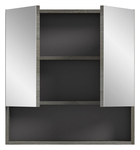 Rootz Bathroom Washbasin Cabinet - Vanity Unit - Silver Finish - Wood Material - 60cm x 63cm x 16cm