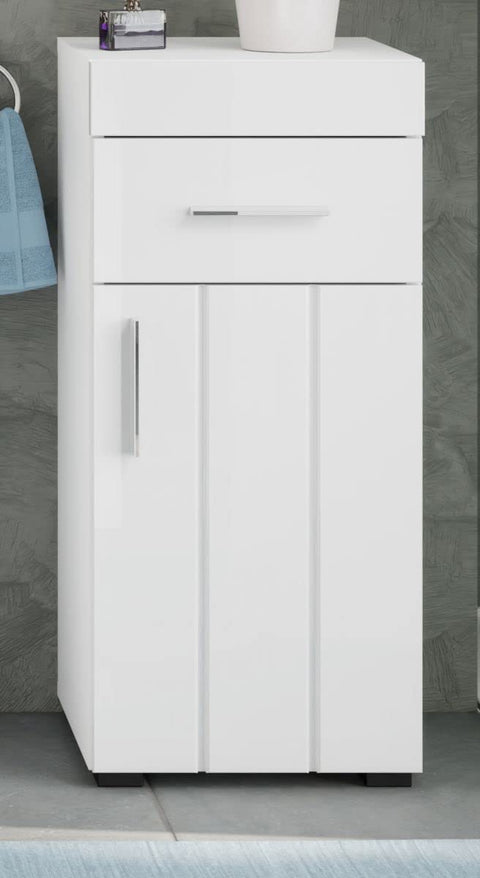 Rootz Snow Bathroom Cabinet - Wood Material - White - Stylish Design - 80cm x 36cm x 32cm