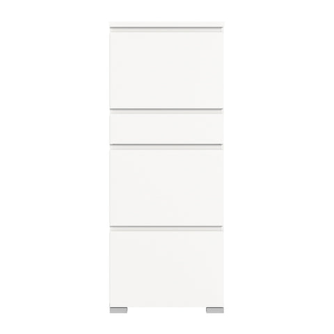 Rootz Shoe Cabinet White - Shoe Chest - Shoe Storage - Wood Material - Timeless Design - 60cm x 152cm x 27cm