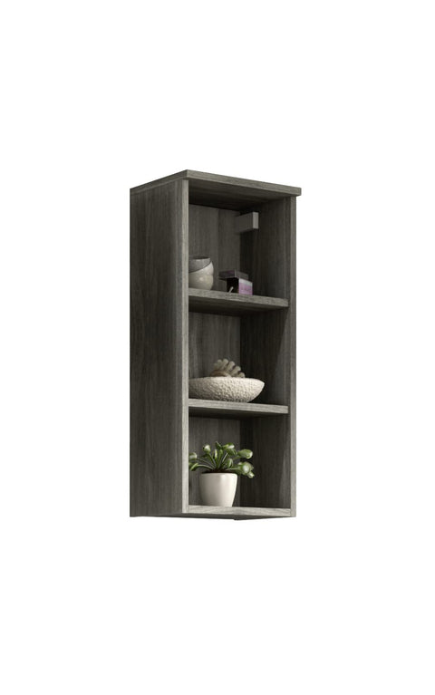 Rootz Wooden Hanging Shelf - Bathroom Shelf - Wall Mounted Shelf - Solid Wood Material - Smoke Silver - Approx. 30 x 68 x 19 cm