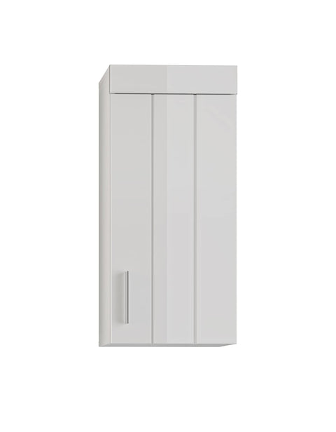 Rootz Snow Bathroom Wall Cabinet - Wood Material - White - Space-Saving - 36 x 79 x 24 cm