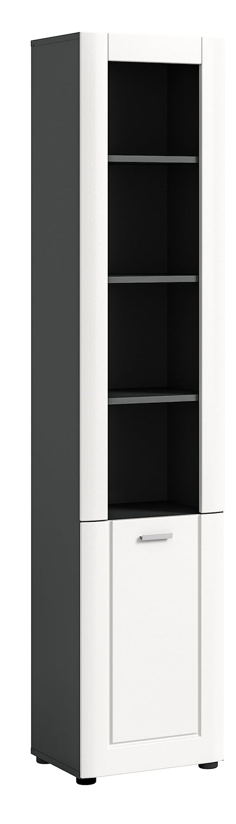 Rootz Lago Tall Cabinet - Bathroom Organizer - Closet - Wood Material - Gray - Approx. 40x188x34 cm