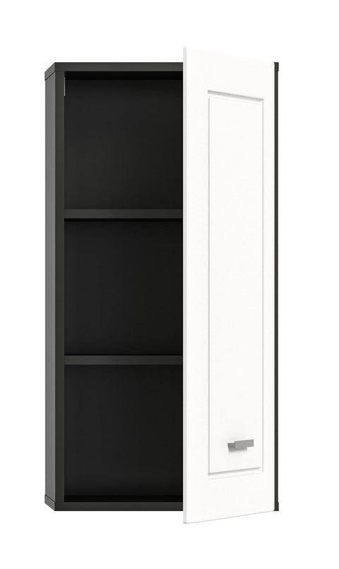 Rootz Wall Cabinet - Bathroom Storage - Wood Material - Gray Finish - 40cm x 82cm x 25cm - FSC Certified - Sustainable Design