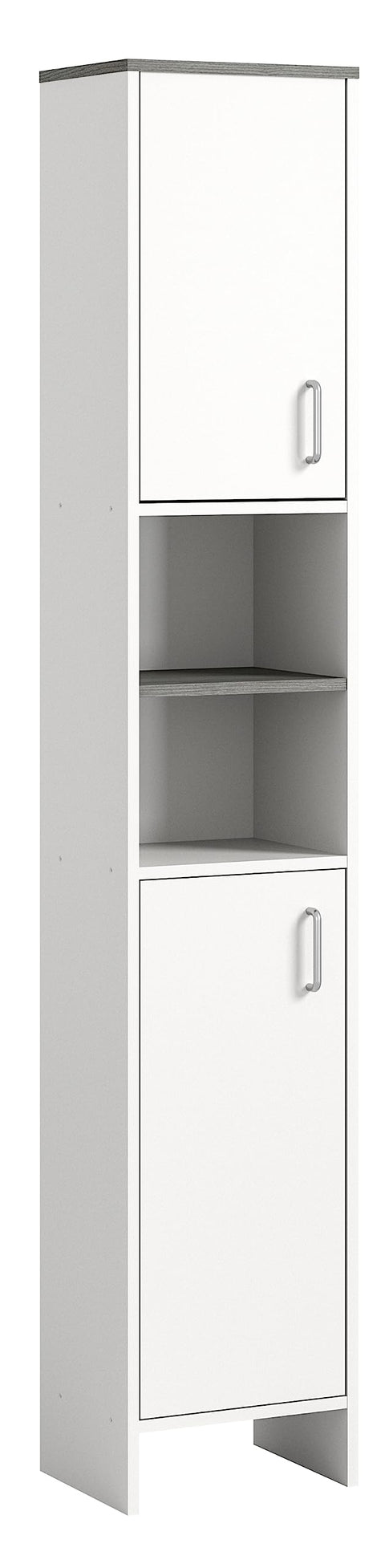 Rootz Los Angeles Tall Cabinet - Bathroom Furniture - Wood Material - White - Timeless Design - 32cm x 180cm x 28cm