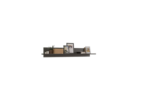 Rootz Wall Shelf - Gray Wall Shelf - Oak Floating Shelves - Timeless Design - 140cm x 22cm x 22cm