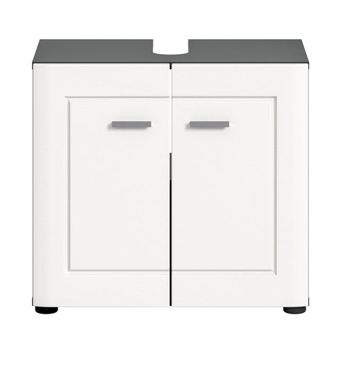 Rootz Bathroom Washbasin Cabinet - Vanity Unit - Grey Wood - Timeless Design - 40cm x 82cm x 25cm