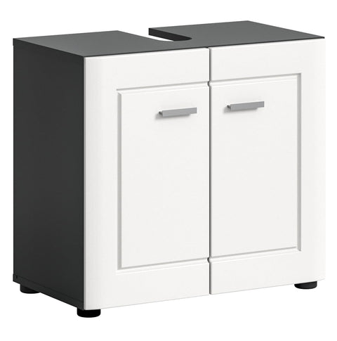 Rootz Bathroom Washbasin Cabinet - Vanity Unit - Grey Wood - Timeless Design - 40cm x 82cm x 25cm