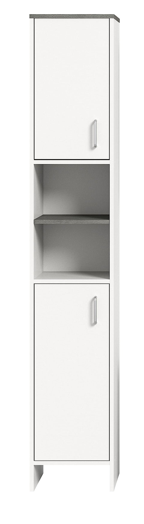 Rootz Los Angeles Tall Cabinet - Bathroom Furniture - Wood Material - White - Timeless Design - 32cm x 180cm x 28cm