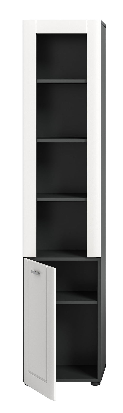 Rootz Lago Tall Cabinet - Bathroom Organizer - Closet - Wood Material - Gray - Approx. 40x188x34 cm