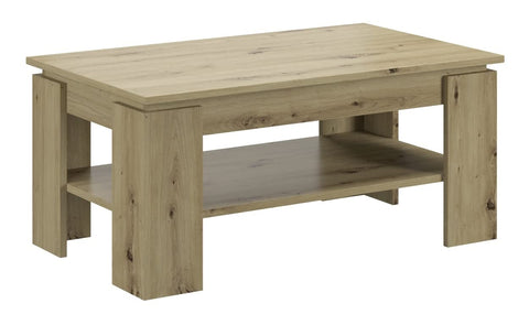Rootz Titan Coffee Table - Wooden Material - Artisan Oak Replica - Sustainable Production - 100cm x 45cm x 60cm