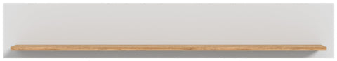 Rootz Wall Shelf - Wood - Gray - Wall Rack - Oak - Timeless Design - 150cm x 25cm x 22cm