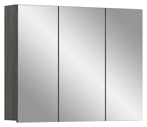 Rootz Wooden Washbasin Cabinet - Vanity Unit - Smoked Silver - Space-saving - 80cm x 64cm x 16cm