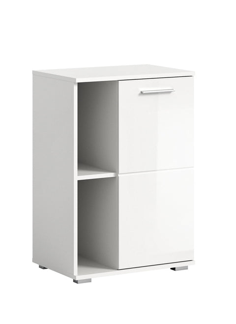 Rootz Shoe Cabinet - Wardrobe - Entryway Organizer - Wood Material - White - Approx. 55x79x37 cm