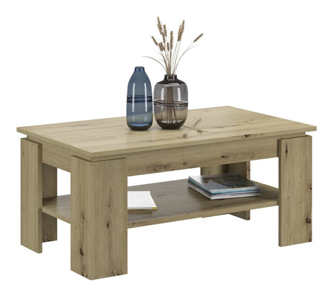 Rootz Titan Coffee Table - Wooden Material - Artisan Oak Replica - Sustainable Production - 100cm x 45cm x 60cm