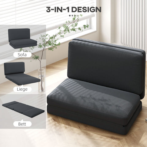 Rootz 3-in-1 Folding Recliner - Guest Mattress - Divisible Sofa - Maximum Comfort - 138W x 90D x 70H cm