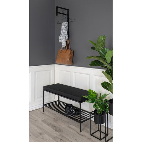 Rootz Sleek Bench - Hallway Seat - Entryway Stool - Comfortable Cushion - 100cm x 36cm x 48.5cm
