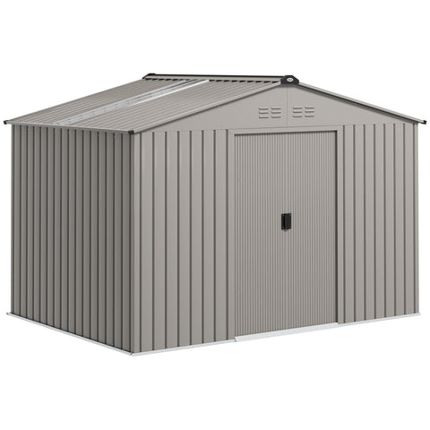 Rootz Garden House - Outdoor Warehouse - Storage Shed - Spacious Design - 2.77m x 1.95m x 1.92m - Steel Structure - Sliding Door Ventilation