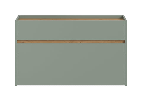 Rootz Shoe Cabinet - Shoe Organizer - Storage Unit - Sustainable Wood - 61x110x32 cm - Green and Brown