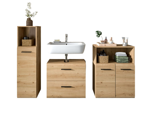 Rootz 4 Piece Bathroom Set - Vanity Set - Bathroom Storage - Ample Storage - 180cm x 185cm x 30cm