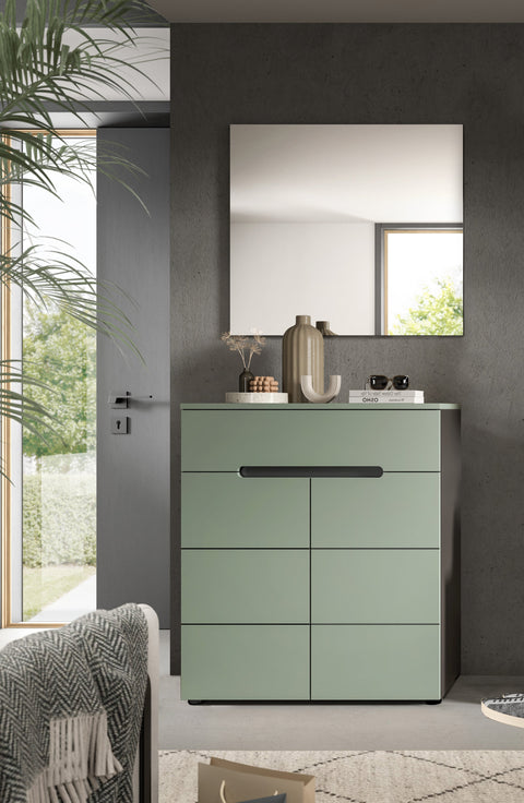 Rootz Wardrobe Combination - Closet Set - Storage Unit - Elegant Smoke Green - Organizes Accessories - 80cm x 190cm x 37cm