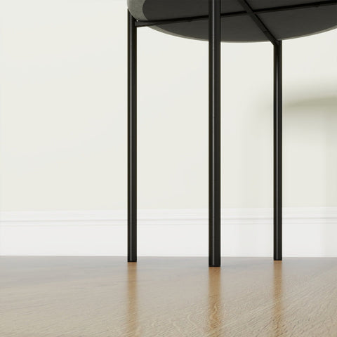 Rootz Velvet Dining Chairs Set of 4 - Stackable Kitchen Stools - Upholstered Furniture - Elegant Design - Space-Saving - 41.5cm x 41.5cm x 46cm