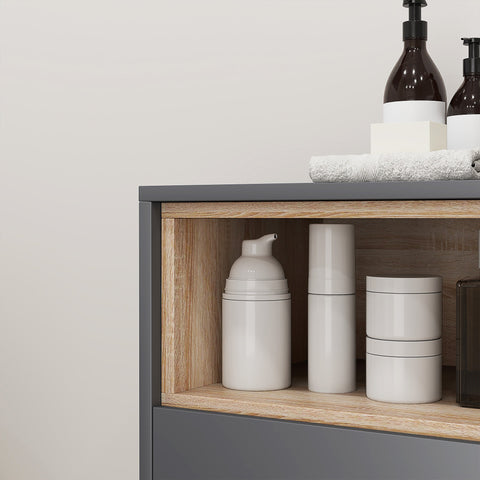 Rootz Bathroom Cabinet Storage - Modern Design - Elegant Organizer - Non-Slip Stability - 80cm x 35cm x 70cm