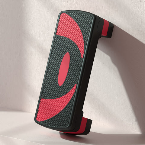Rootz Aerobic Stepper - Fitness Step Platform - Cardio Step - Height Adjustable 10-20cm - Shock Absorption - 80cm x 31cm x 10-20cm