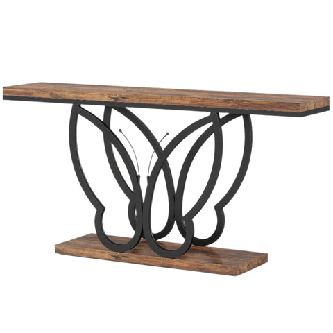 Rootz Console Table - Hallway Table - Entryway Table - Durable Wood/Metal Frame - 140cm x 30cm  x 80cm