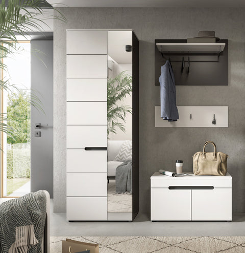 Rootz 3 Piece Wardrobe Combination - Closet Set - Storage Unit - Space-Saving Design - 160cm x 190cm x 37cm
