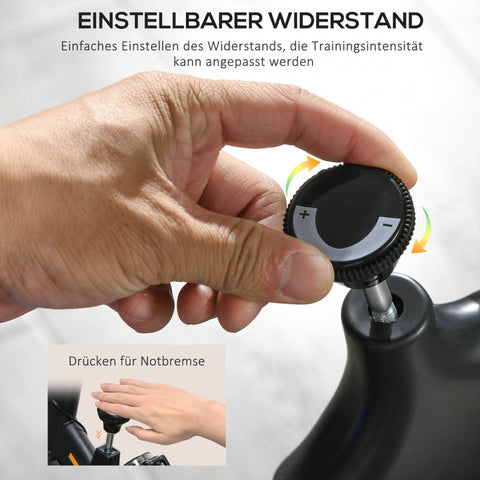 Rootz Exercise Bike - Indoor Cycling Bike - Quiet Belt Drive - Adjustable Resistance - LCD Monitor - Blue - 118cm x 50cm x 105-115cm