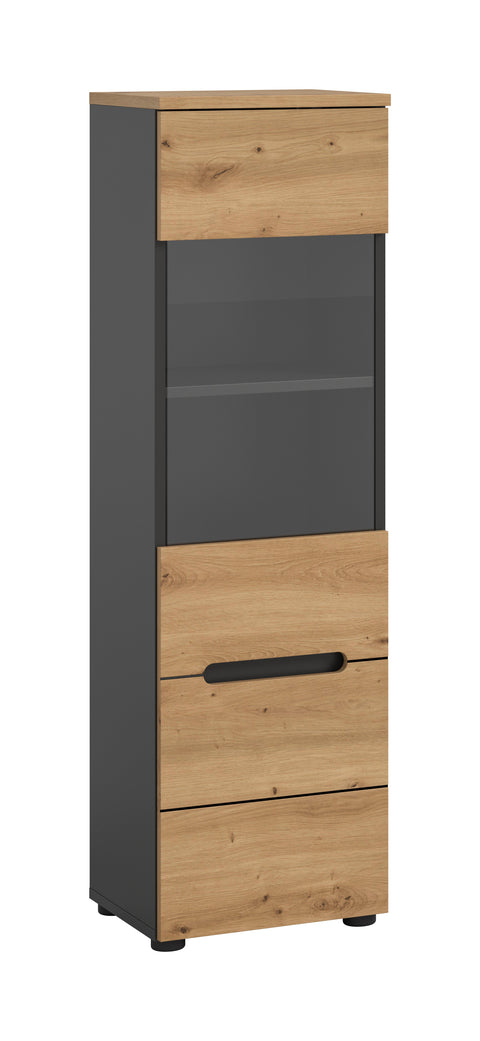 Rootz Display Cabinet - Presentation Case - Exhibition Shelving - Easy Installation - 36x125x33 cm