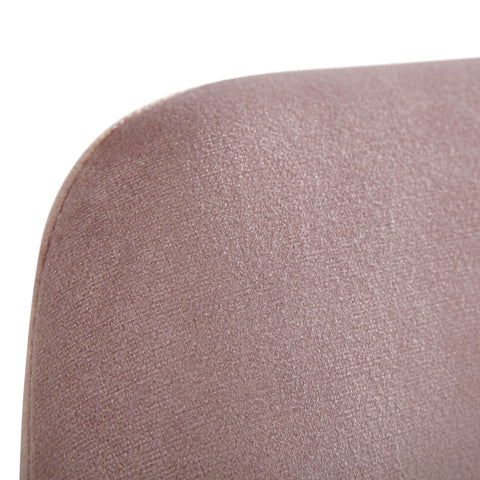 Rootz Set of 2 Dining Chairs - Velvet Pink Scandinavian Chair - Kitchen Chairs - Comfortable & Durable - Non-Squeak Legs - Easy Assembly - 48cm x 58cm x 86cm