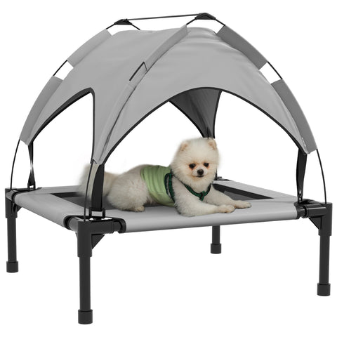 Rootz Dog Bed with Roof - Pet Shelter - Elevated Pet Bed - Water-Repellent Roof, Breathable - 76 x 61 x 69.5 cm - Supports Up to 20 kg