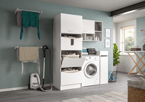 Rootz Wall Cabinet - Storage Cupboard - Shelving Unit - Quick Installation - 95cm x 64cm x 34cm