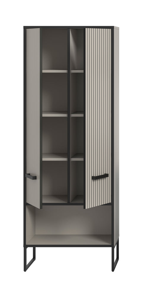 Rootz Tall Cabinet - Storage Unit - Bathroom Organizer - Easy-Care Surface - 59cm x 159cm x 32cm