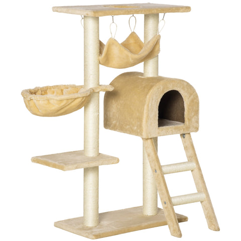 Rootz Cat Scratching Tree - Climbing Tree - Play Tree - Cozy Resting - 54x29.5x98 cm - Brown