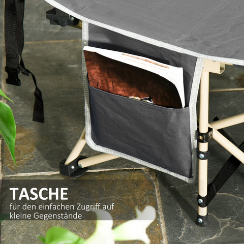 Rootz Field Bed - Camping Bed - Foldable Bed - Weather-Resistant - Easy Transport - 190x68x52cm, Grey