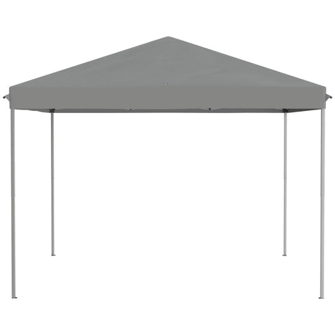 Rootz Folding Gazebo - Garden Tent - 4 Removable Fly Screens - Water Resistant Roof - Steel Frame - Light Gray - 3x3m