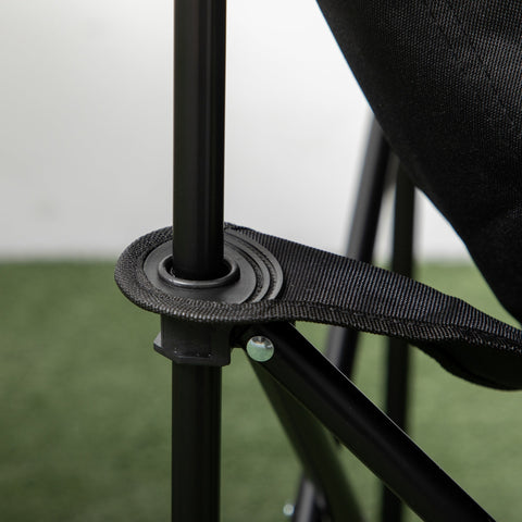 Rootz Foldable Camping Chair - Portable Seat - Steel Frame Chairs - Easy Transport - 61cm x 54cm x 66cm - Includes Carrying Bag