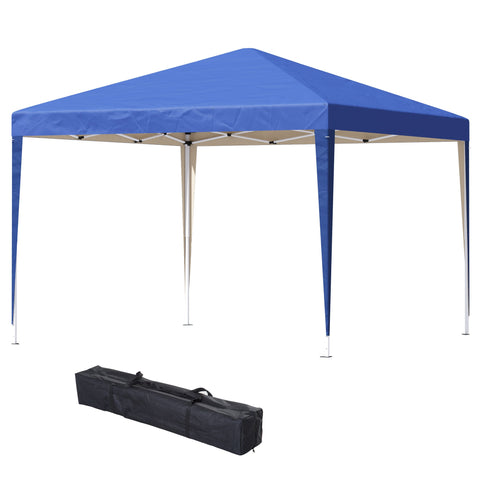 Rootz Pop-Up Folding Gazebo - Garden Tent - Party Pavilion - UV Protection - 2.95 x 2.95m - Steel & Oxford Fabric - Blue
