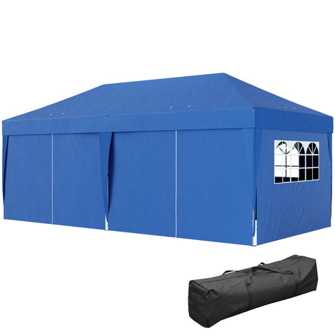 Rootz Garden Pavilion - Outdoor Tent - Foldable Canopy - UV Protection - 590cm x 295cm x 285cm - Easy Transport Bag